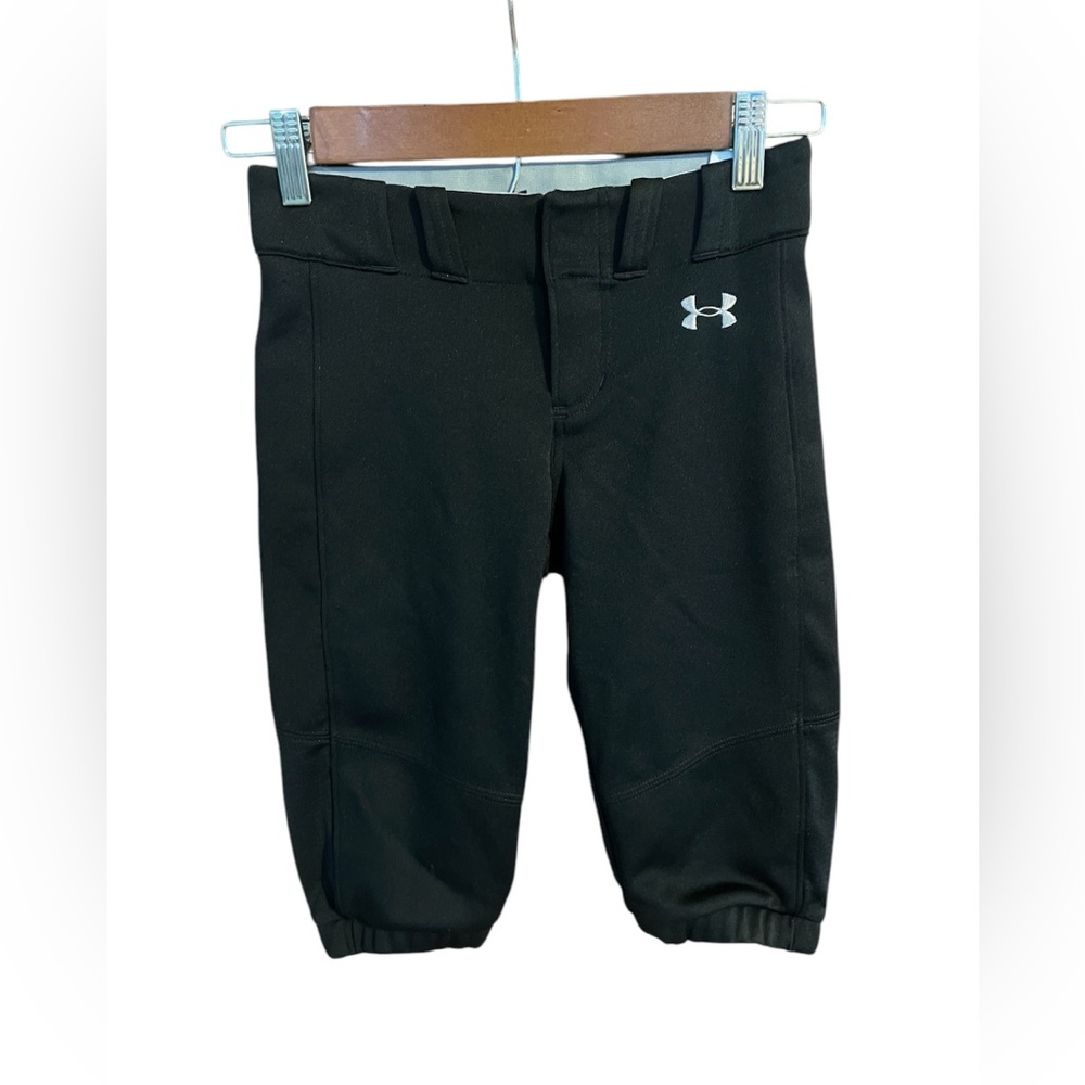 Girls YXS black Under Armour softball pants
